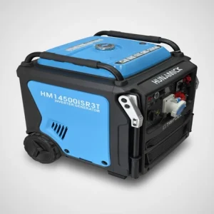موتور برق هونامیک مدل HM14500iSR3T با توان 12 کیلووات، بی‌صدا، تک فاز و سه فاز، بدنه مشکی و آبی