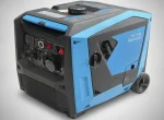 موتور برق بی صدا هونامیک مدل HM8500iSR3 با بدنه آبی و مشکی و پنل دیجیتال